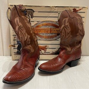 Cowtown Handmade Leather Boots 12D Made In Mexico Cowboy Western